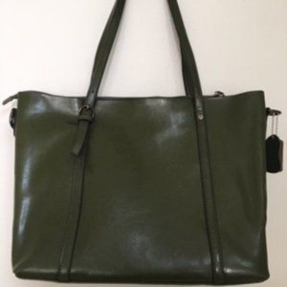 Custom Made High Quality Green Leather Bag NWOT